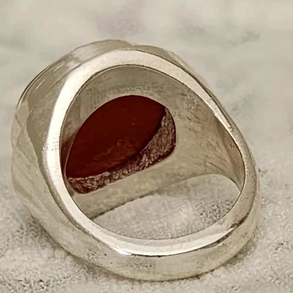 Men's Gemstone Ring! Size 7 1/2 Amber Hand Crafted Gemstone Ring
